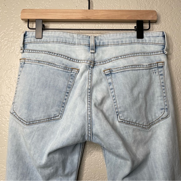 Rag & Bone Dre Low Rise Slim Boyfriend Denim Jeans Light Wash - Picture 10 of 14